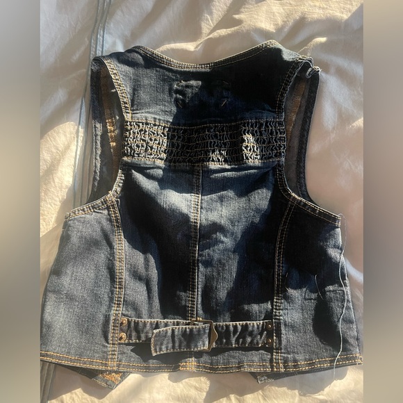 Aesthetic Jean Vest with Front Pockets/ Fairy Grunge Aesthetic/Hippie Aesthetic - Picture 3 of 4